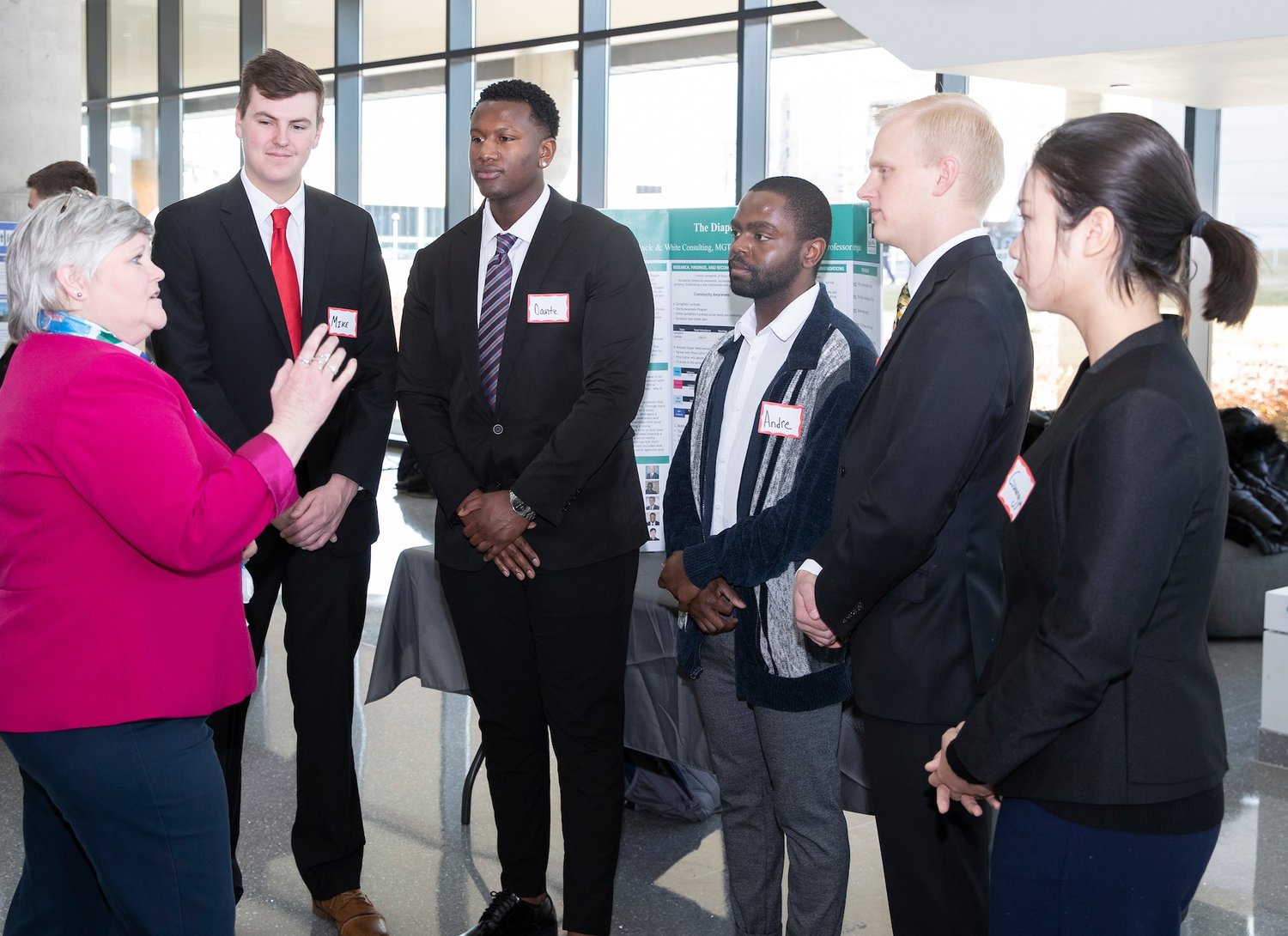 Missouri State University College of Business students participate in an annual nonprofit symposium for their management class. More business students will receive scholarships through a recent donation.